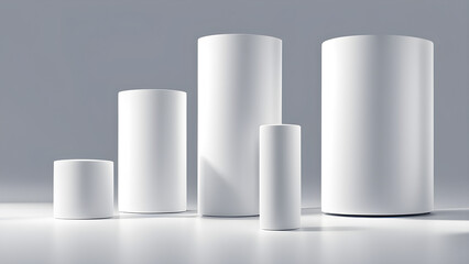 Suitable for use as a business presentation graphic with white circular columns.