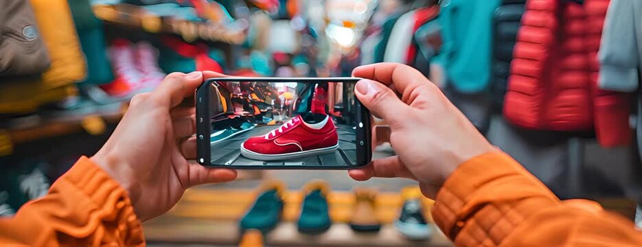 Anonymous taking photo of shoes for selling online 4K Video