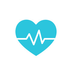 Cardio heart icon. Isolated on white background. From blue icon set.
