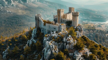 castle on mountain