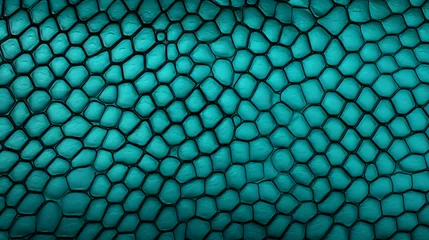 Foto op Plexiglas Turquoise green texture of crocodile leather background © Oksana