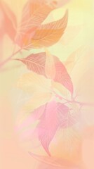 Soft Autumn Whisper: Pastel Leaves and Gentle Light