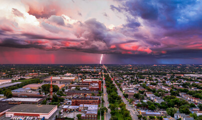 Aerial Shot of Chicago Storm