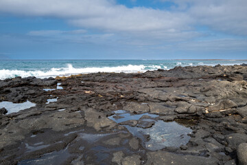 paysage volcanique sur l'île de Saint Vincent au Cap Vert en Afrique de l'Ouest