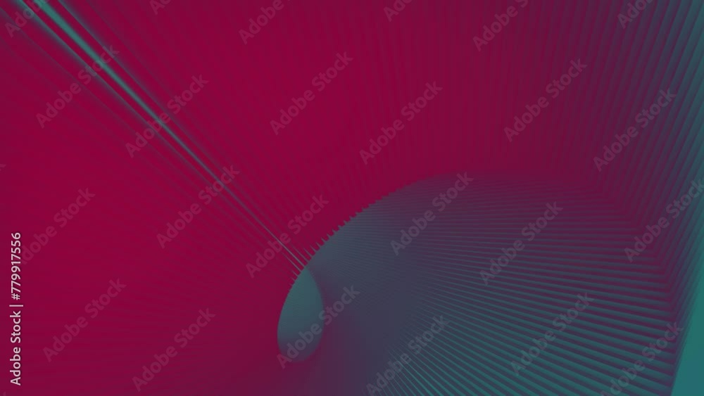 Poster Colorful abstract spiral motion composition. 3d rendering loop animation 4K