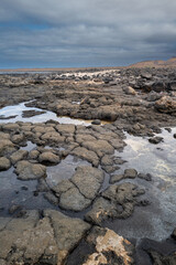 paysage volcanique sur l'île de Saint Vincent au Cap Vert en Afrique de l'Ouest