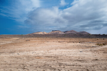 paysage volcanique sur l'île de Saint Vincent au Cap Vert en Afrique de l'Ouest