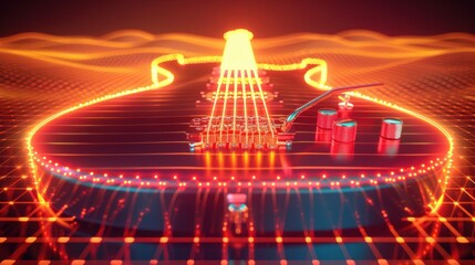 glowing guitar graphics