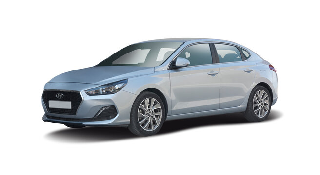 Hyundai i30 Fastback car isolated on white background	
