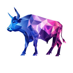 Bull, Low-poly, Ultra minimalistic illustration