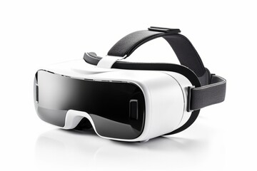 Modern VR visual reality headset isolated on white