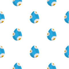 Illustration on theme seamless celebration holiday Easter with hunt colorful bright eggs