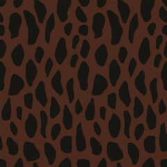 Brown wild animal skin seamless abstract pattern vector background - 779928184