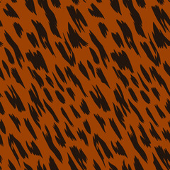 Seamless fur skin wild animal pattern with brown and orange background element design - 779928185