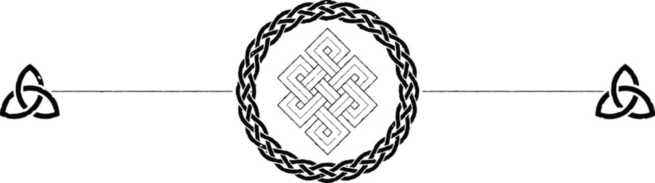 Grunge Viking Header - Braid Ring, Infinity Knot, Triquetra