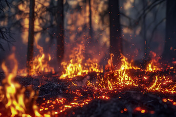 Forest fire, a natural disaster