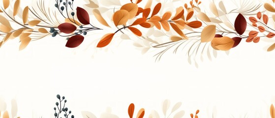picture frame borders, fall colors, Solid white background