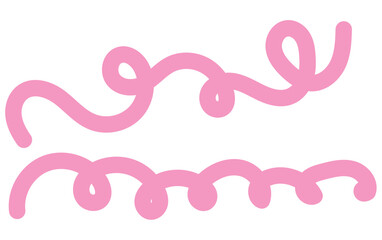 Obraz premium Squiggle and swirl lines. Set of hand drawn calligraphic swirls. Vector illustration in doodle style