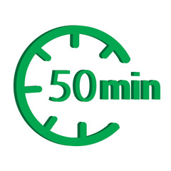  symbol work time, delivery and service time, isolated green on white , Vector illustrationeps10