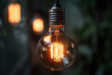 Lightbulb on mood background, idea or new concept