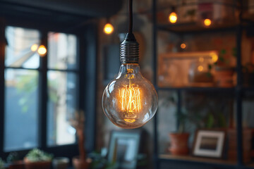 Lightbulb on mood background, idea or new concept