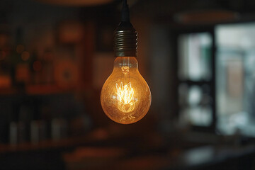 Lightbulb on mood background, idea or new concept