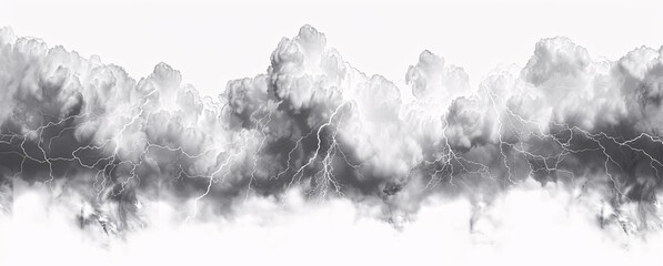 a cloud with lightning bolts - obrazy, fototapety, plakaty