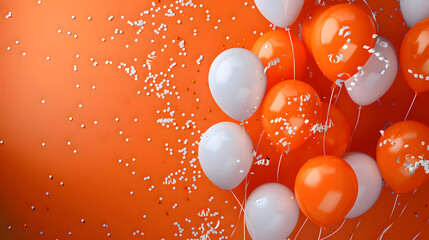 Color balloons composition background - Celebration design banner