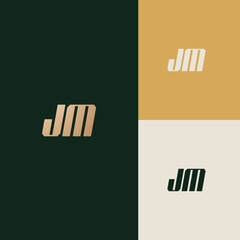 JM logo design vector image