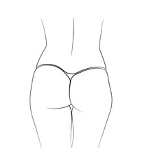 illustration of a body butt legs woman