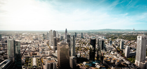 Cityscape of Frankfurt am Main in Germany