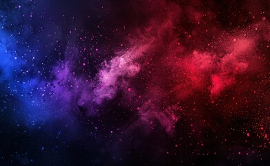 Fototapeta premium Surreal Synthesis: Luminous Abstract Art in Red, Purple & Blue - Generative AI