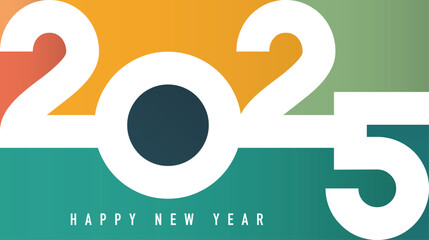2025 Happy New Year. Design templates with typography logo 2024 for celebration and season decoration.