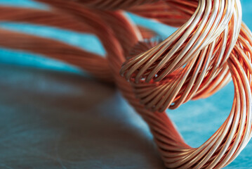 Copper wire cable, raw material energy industry - 779947384