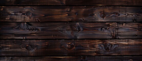 Rich and Robust Dark Wooden Planks: Textural Elegance Generative AI