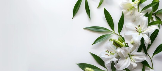Serenity in Bloom: Easter Lilies Draped in Purity and Grace Generative AI
