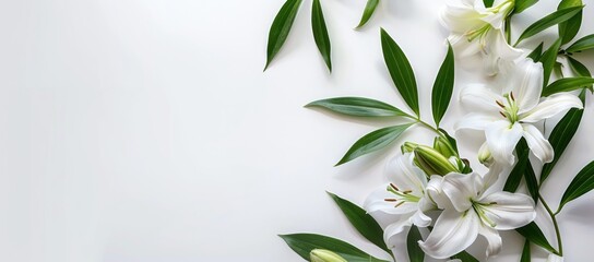 Obraz premium Serenity in Bloom: Easter Lilies Draped in Purity and Grace Generative AI