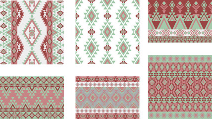 Geometric Ethnic pattern,
Native American tribal fabric.