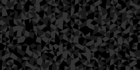 Fototapeta premium Vector geometric seamless technology gray and black transparent triangle background. Abstract digital grid light pattern gray Polygon Mosaic triangle Background, business and corporate background.