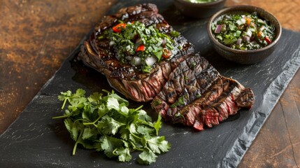 Argentinian steak asado - obrazy, fototapety, plakaty