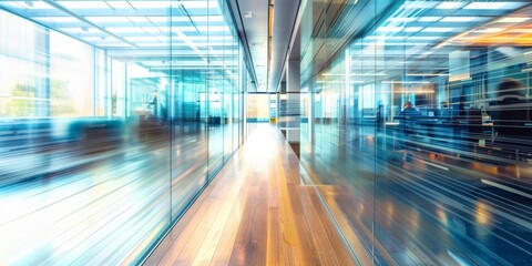 Abstract elements of the office interior while maintaining the blur effect