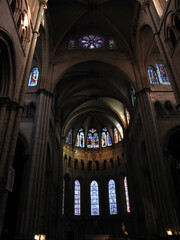 Fototapeta premium Cathedral Saint-Jean - Saint-Jean square - Lyon - Rhone Alpes - France