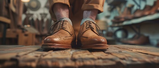 Handcrafted Elegance: The Art of Leather Shoemaking. Concept Craftsmanship, Leatherworking, Shoemaking, Artisans, Elegance