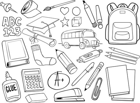 School Supplies Education Vector Pack