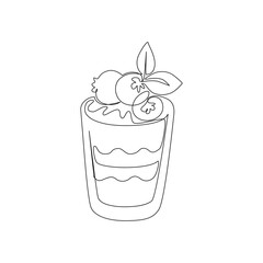 Hand drawn dessert minimal design, café, confectionery concept. - 779955985