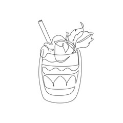 Hand drawn dessert minimal design, café, confectionery concept. - 779955987