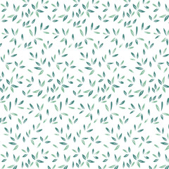 Seamless flowewrs and leaves pattern. Vector illustration