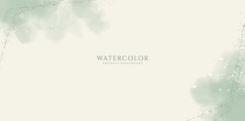 Abstract horizontal watercolor background. Neutral light colored empty space background illustration