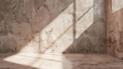Loft style cement walls that are exposed to the afternoon sun.