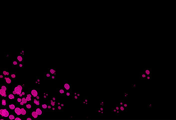 Dark Pink vector backdrop with bent lines. - obrazy, fototapety, plakaty